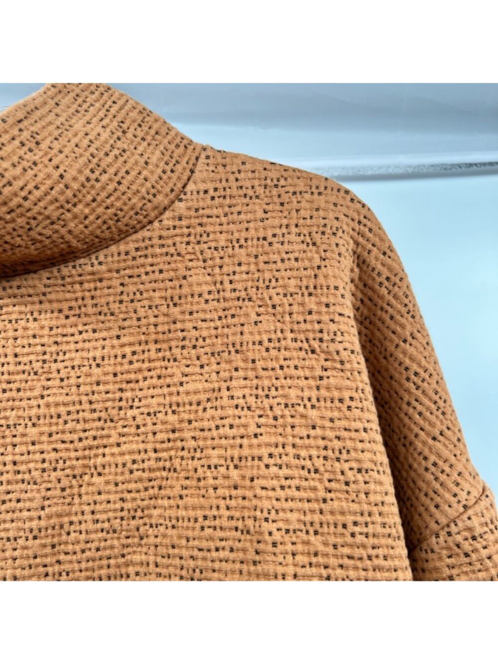 Jockey Womens Sweatshirt Copper/Black Mock Neck Size Medium - Picture 4 of 9